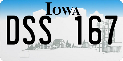 IA license plate DSS167