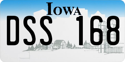 IA license plate DSS168