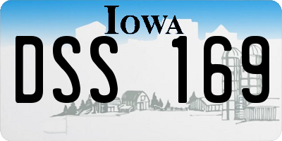 IA license plate DSS169
