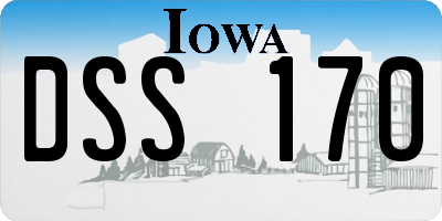 IA license plate DSS170