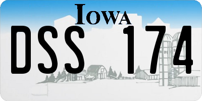 IA license plate DSS174