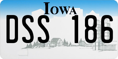 IA license plate DSS186