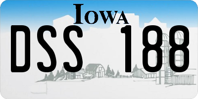 IA license plate DSS188