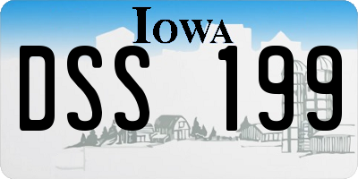 IA license plate DSS199