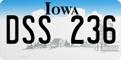 IA license plate DSS236