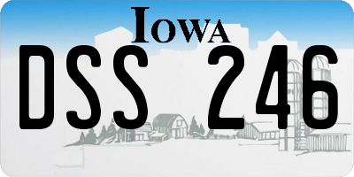 IA license plate DSS246