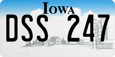 IA license plate DSS247