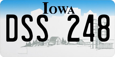 IA license plate DSS248