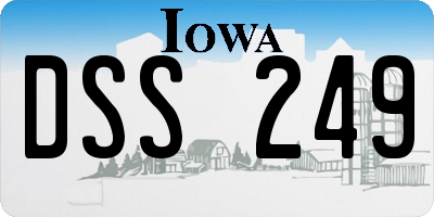 IA license plate DSS249