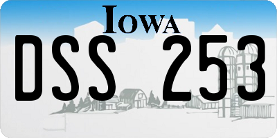 IA license plate DSS253