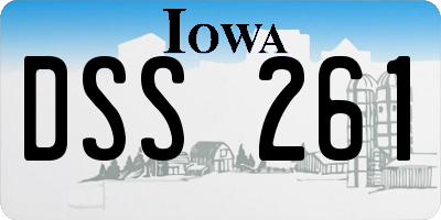 IA license plate DSS261