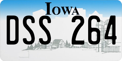 IA license plate DSS264