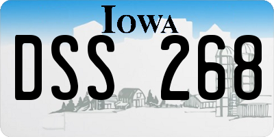 IA license plate DSS268