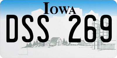 IA license plate DSS269