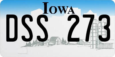 IA license plate DSS273