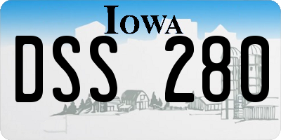 IA license plate DSS280