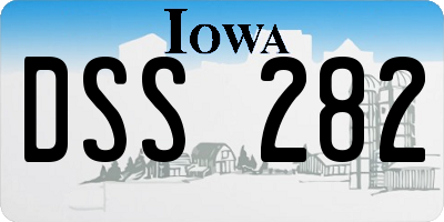 IA license plate DSS282