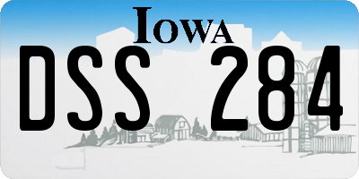 IA license plate DSS284