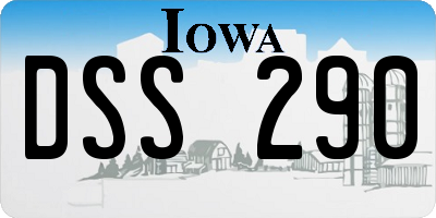 IA license plate DSS290