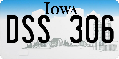 IA license plate DSS306