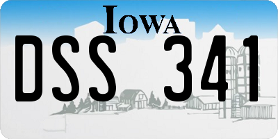 IA license plate DSS341