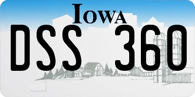 IA license plate DSS360