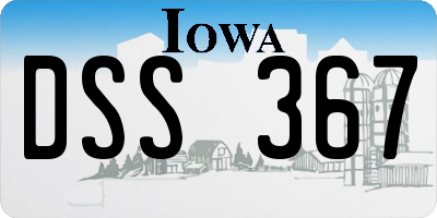 IA license plate DSS367