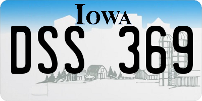 IA license plate DSS369