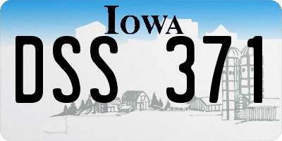 IA license plate DSS371