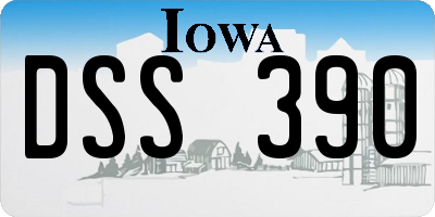 IA license plate DSS390