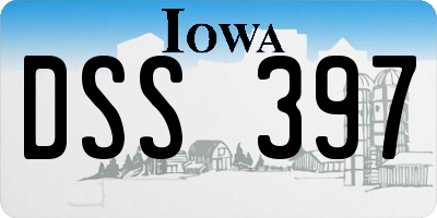 IA license plate DSS397