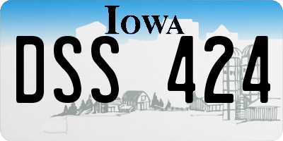 IA license plate DSS424