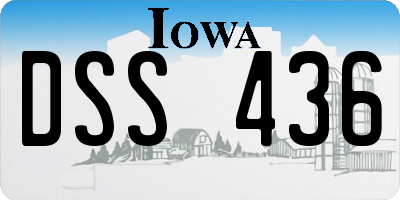 IA license plate DSS436