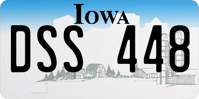 IA license plate DSS448