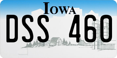 IA license plate DSS460