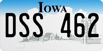 IA license plate DSS462