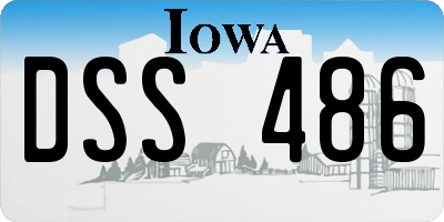 IA license plate DSS486