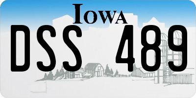 IA license plate DSS489