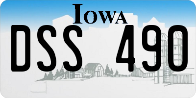 IA license plate DSS490