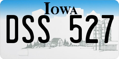 IA license plate DSS527