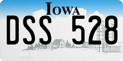 IA license plate DSS528