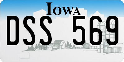 IA license plate DSS569