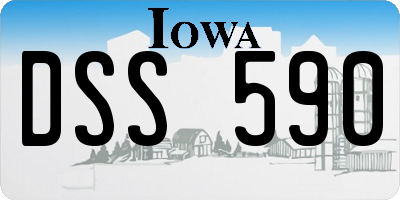 IA license plate DSS590