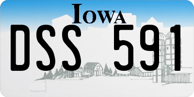 IA license plate DSS591