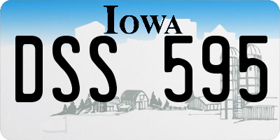 IA license plate DSS595