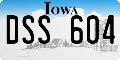 IA license plate DSS604