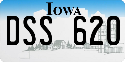 IA license plate DSS620