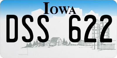 IA license plate DSS622