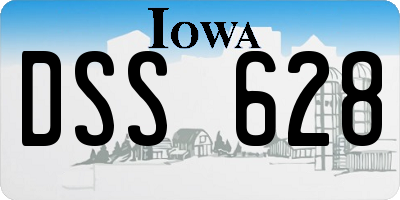 IA license plate DSS628