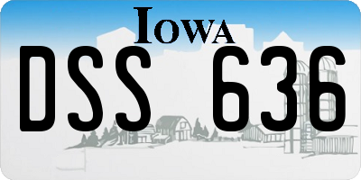 IA license plate DSS636
